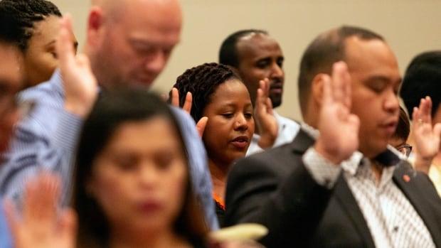 Picture of immigration ceremony